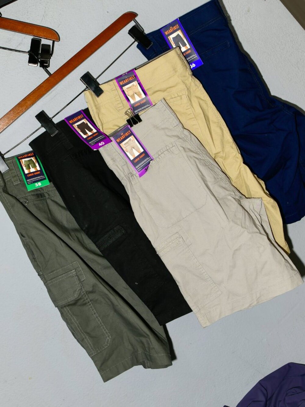 5 pairs Wearfirst men cargo shorts . Price is for 5‎ .
